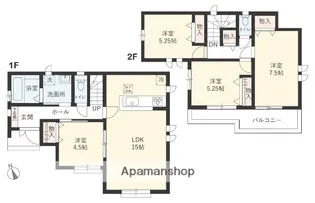 東京都国立市泉3丁目【一戸建】の間取り