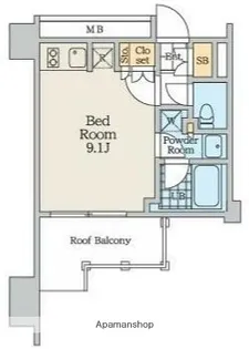 東京都中野区弥生町5丁目【マンション】の間取り