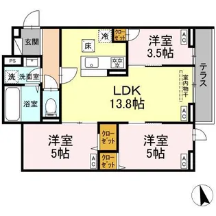 セレスティア下石神井【1階】の間取り