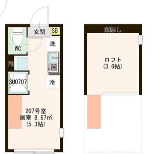 東京都練馬区上石神井2丁目【アパート】の間取り