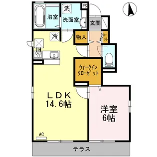 チャコット桜堤【1階】の間取り