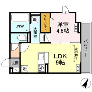 DーCOMODO深大寺北町【2階】の間取り