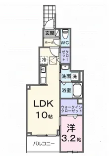 ピースフルⅢ【1階】の間取り