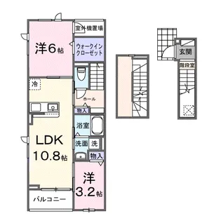 ピースフルⅢ【3階】の間取り