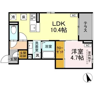 ASSETーCOURT調布ヶ丘【1階】の間取り