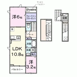 LA.OHANA 田無【3階】の間取り