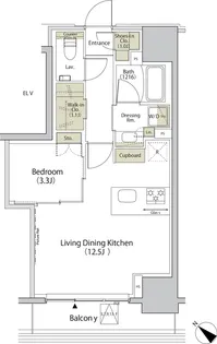 ザ・パークハビオ江古田【14階】の間取り