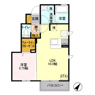 ポンテ・アッセ【1階】の間取り