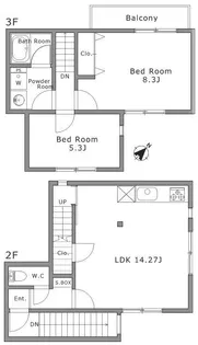 グレーシャーブルー【2階】の間取り