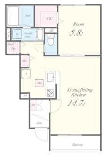 ガレリア上鷺(ガレリアカミサギ)【1階】の間取り