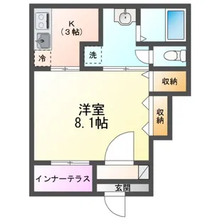 HALELEA・AOBA(ハレレア・アオバ)【1階】の間取り