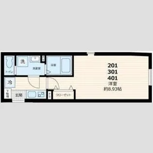 GATE RESIDENCE MITAKA【2階】の間取り