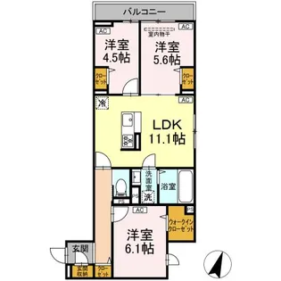 セレスティア鷺宮II【2階】の間取り