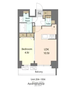 SーRESIDENCE新宿早稲田AVELIS【8階】の間取り