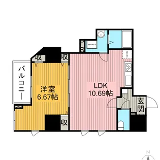 ビバリーホームズ三鷹【8階】の間取り