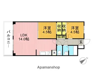 東京都武蔵野市中町3丁目【マンション】の間取り