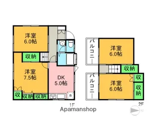 東京都三鷹市井口5丁目【一戸建】の間取り