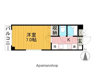 1Kの間取り画像