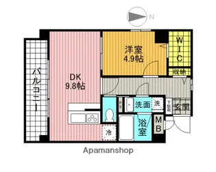クレセント馬部【2階】の間取り