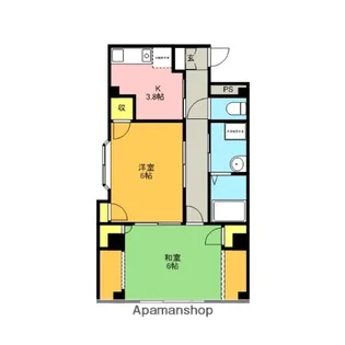 定建ビル【105号室】の間取り