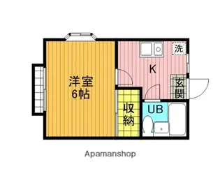 雅16コーポ【1階】の間取り