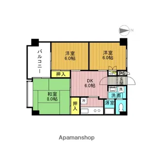 エバーグレース543【1階】の間取り