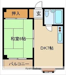 ヘリオス天神町レジデンス【4階】の間取り