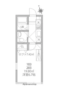 ルーブル国分寺【2階】の間取り