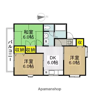 シャンヴェール国立【1階】の間取り