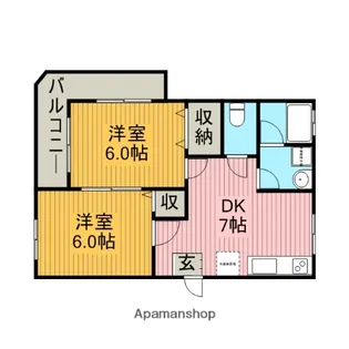 第1ゼルコバマンション【1階】の間取り