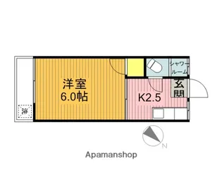 上原コーポラス【3階】の間取り