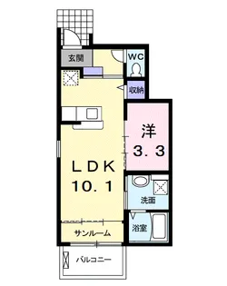 カーサ・プリマベーラ【1階】の間取り