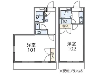レオパレス葵第1【2階】の間取り
