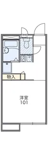 レオパレスGREENSIDE【1階】の間取り
