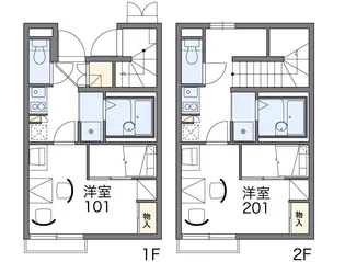 レオパレスシルフィ【204号室】の間取り