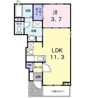パークサイド【1階】の間取り