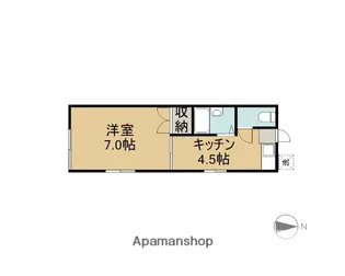 ワイズフラット【1階】の間取り