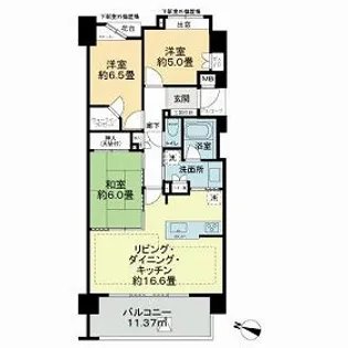 ライオンズ久米川 美彩の杜【7階】の間取り