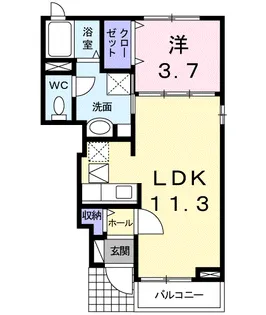 アイナ花小金井【1階】の間取り
