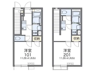 レオネクストてんまや【2階】の間取り