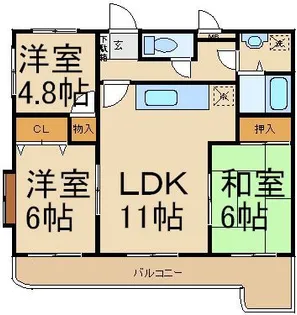 プリマベーラ壱番館【1階】の間取り