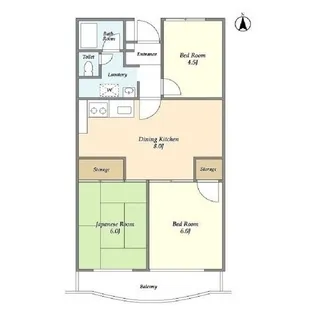 グリーンコーポ金田ユング【3階】の間取り