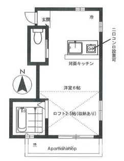 フラット鷹の台【2階】の間取り