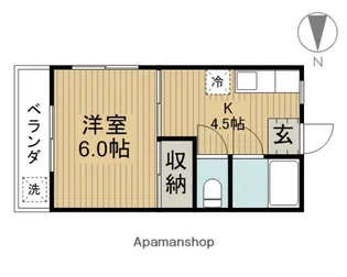 コーポ竹内【1階】の間取り