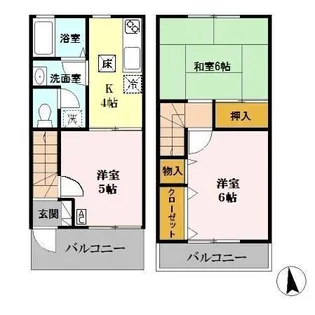 エーデルハイムスズキ B【1階】の間取り