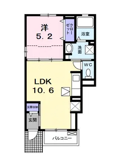 カルム上宿【1階】の間取り
