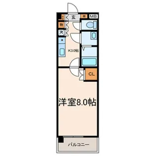 パルクサイド【3階】の間取り