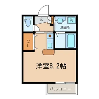 エスポワール小俣【202号室号室】の間取り