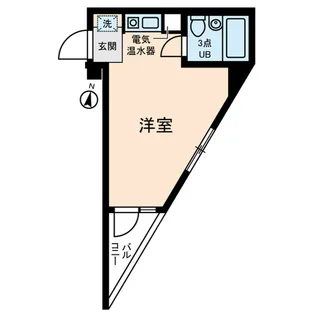キャッスル・日野台【1階】の間取り