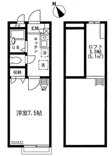 メインシティガーデン スワ【2階】の間取り